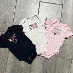 NFL Texans Baby Bodysuit Set - Navy, White, Pink